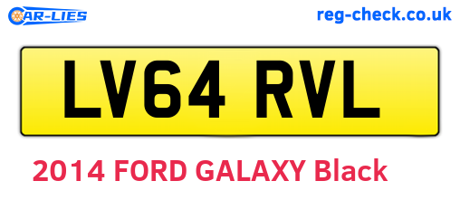 LV64RVL are the vehicle registration plates.