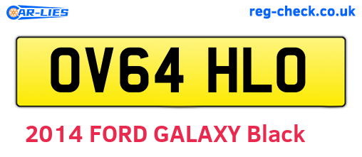 OV64HLO are the vehicle registration plates.