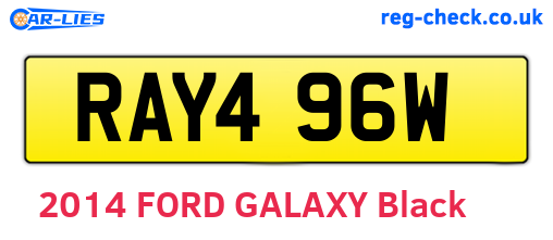 RAY496W are the vehicle registration plates.