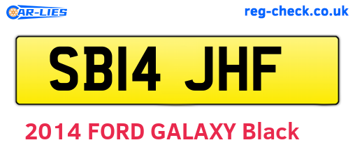 SB14JHF are the vehicle registration plates.