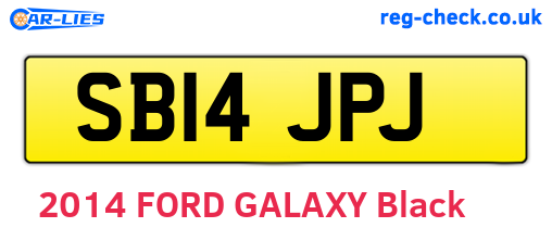 SB14JPJ are the vehicle registration plates.