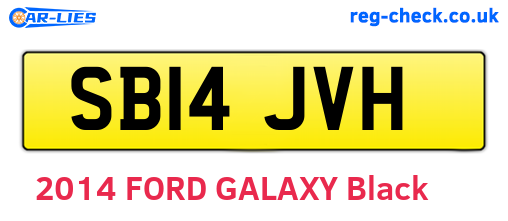 SB14JVH are the vehicle registration plates.