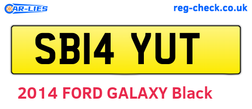 SB14YUT are the vehicle registration plates.