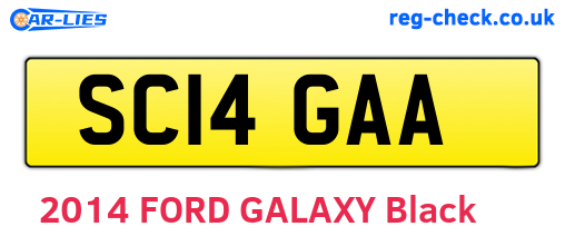 SC14GAA are the vehicle registration plates.