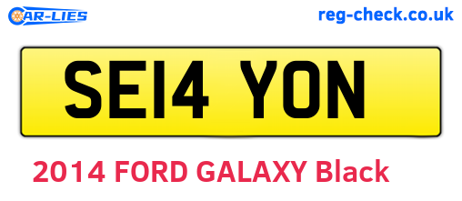SE14YON are the vehicle registration plates.