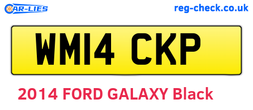 WM14CKP are the vehicle registration plates.