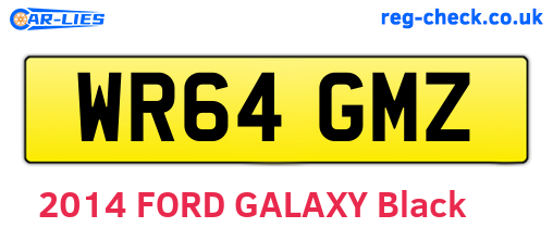 WR64GMZ are the vehicle registration plates.