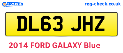 DL63JHZ are the vehicle registration plates.