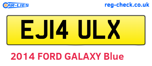 EJ14ULX are the vehicle registration plates.