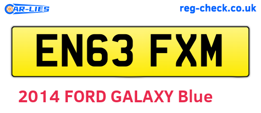 EN63FXM are the vehicle registration plates.