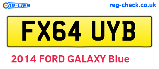 FX64UYB are the vehicle registration plates.
