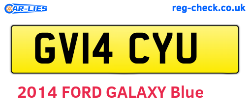 GV14CYU are the vehicle registration plates.