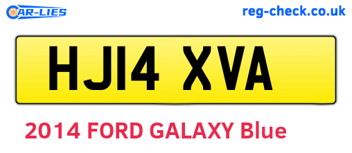 HJ14XVA are the vehicle registration plates.