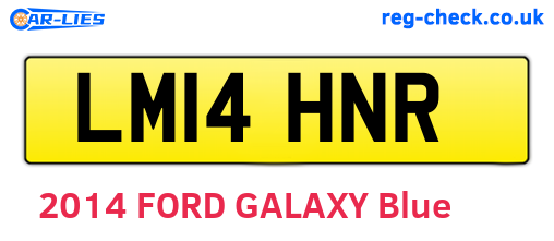 LM14HNR are the vehicle registration plates.