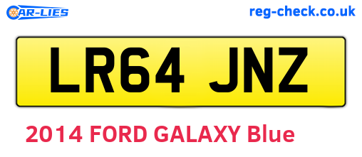 LR64JNZ are the vehicle registration plates.