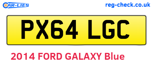 PX64LGC are the vehicle registration plates.