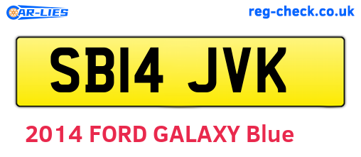 SB14JVK are the vehicle registration plates.