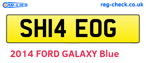 SH14EOG are the vehicle registration plates.