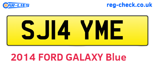SJ14YME are the vehicle registration plates.