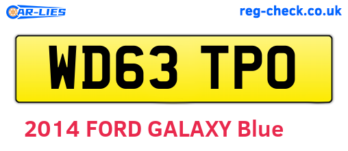 WD63TPO are the vehicle registration plates.