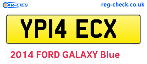 YP14ECX are the vehicle registration plates.