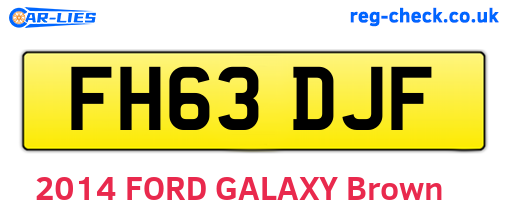 FH63DJF are the vehicle registration plates.