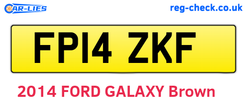 FP14ZKF are the vehicle registration plates.