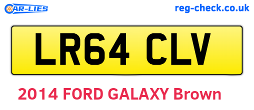 LR64CLV are the vehicle registration plates.