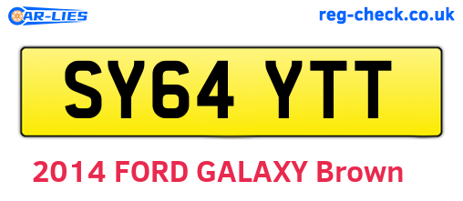 SY64YTT are the vehicle registration plates.
