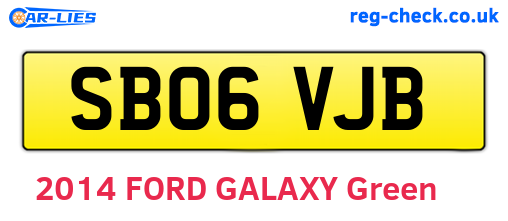 SB06VJB are the vehicle registration plates.