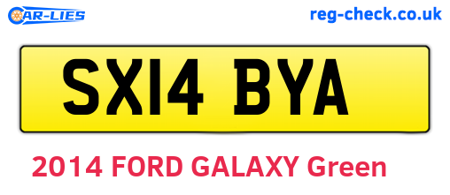 SX14BYA are the vehicle registration plates.