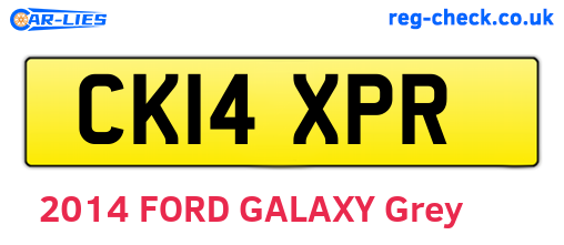 CK14XPR are the vehicle registration plates.
