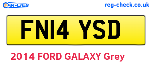 FN14YSD are the vehicle registration plates.