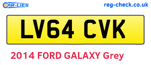 LV64CVK are the vehicle registration plates.