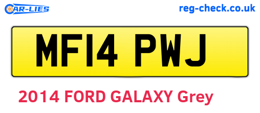 MF14PWJ are the vehicle registration plates.