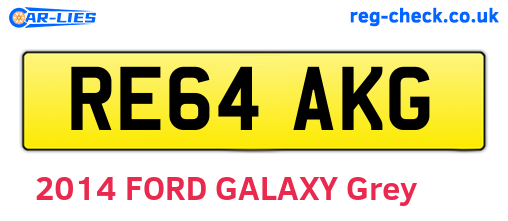 RE64AKG are the vehicle registration plates.