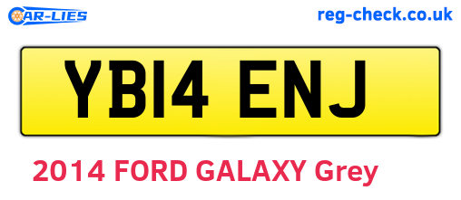 YB14ENJ are the vehicle registration plates.
