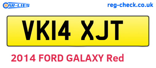 VK14XJT are the vehicle registration plates.