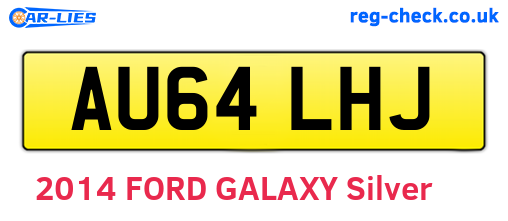 AU64LHJ are the vehicle registration plates.