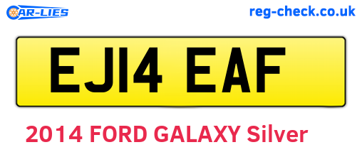 EJ14EAF are the vehicle registration plates.