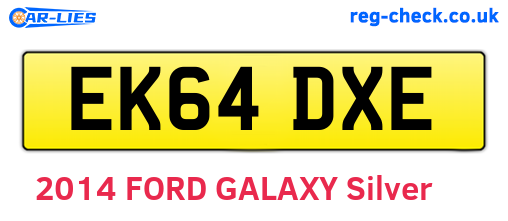 EK64DXE are the vehicle registration plates.