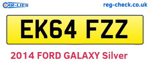 EK64FZZ are the vehicle registration plates.
