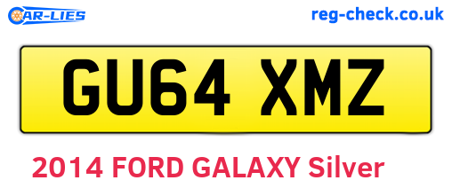 GU64XMZ are the vehicle registration plates.