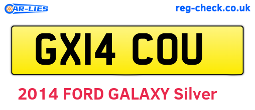 GX14COU are the vehicle registration plates.