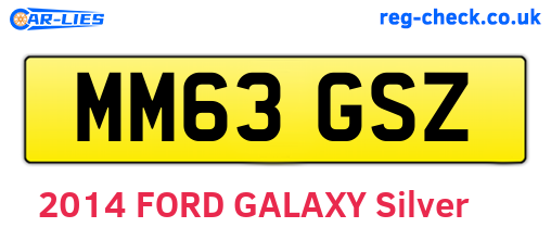 MM63GSZ are the vehicle registration plates.