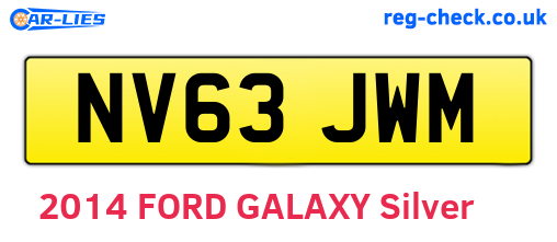 NV63JWM are the vehicle registration plates.