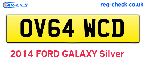 OV64WCD are the vehicle registration plates.
