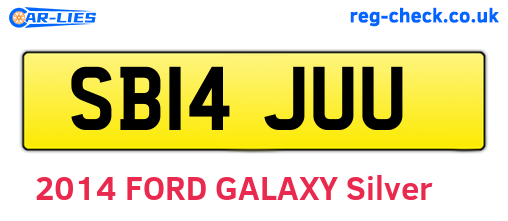 SB14JUU are the vehicle registration plates.