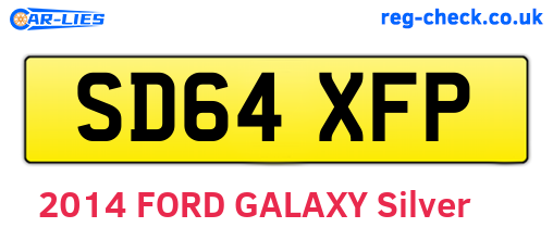 SD64XFP are the vehicle registration plates.
