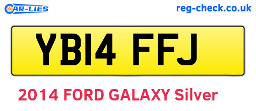 YB14FFJ are the vehicle registration plates.